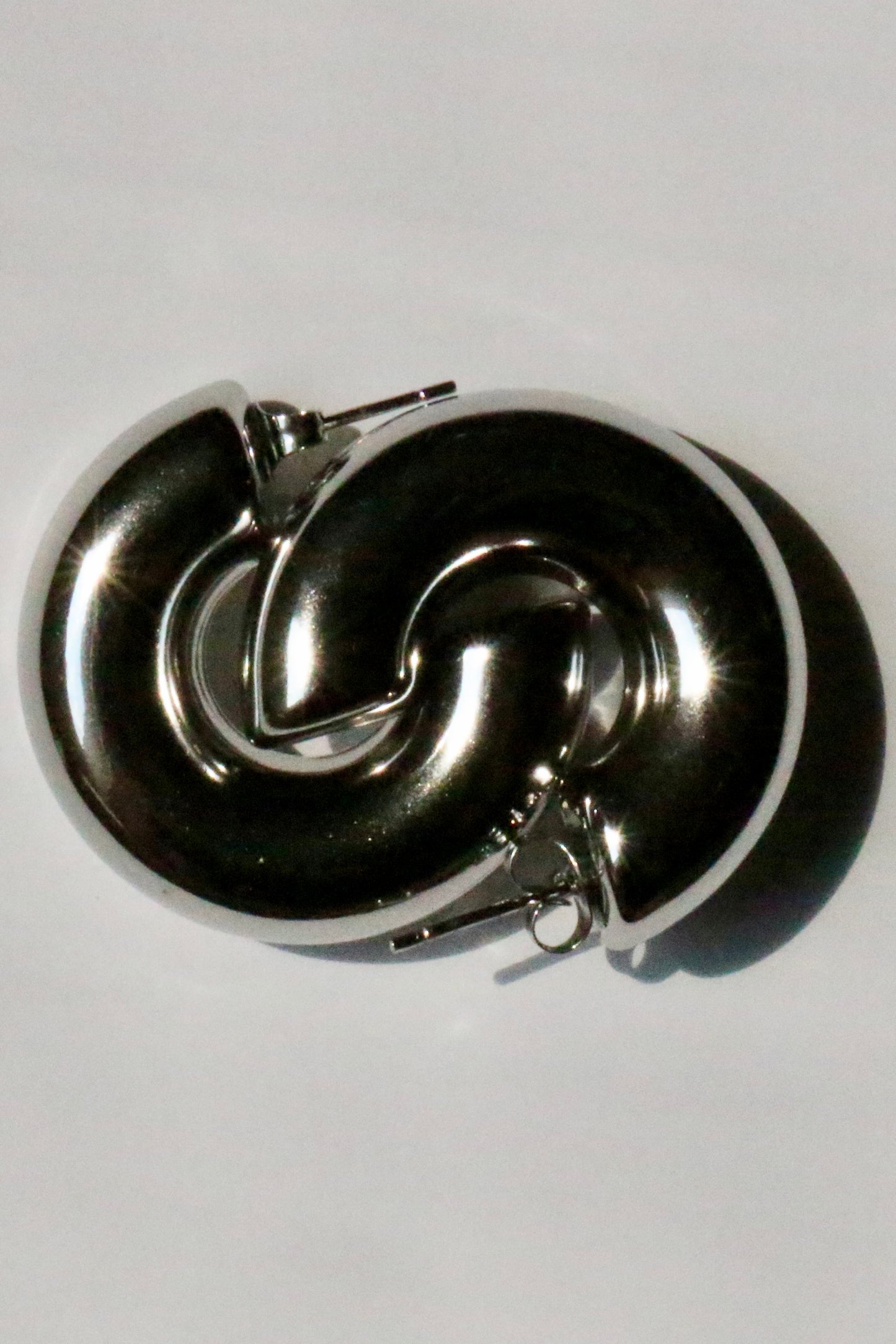 Silver chunky hoop